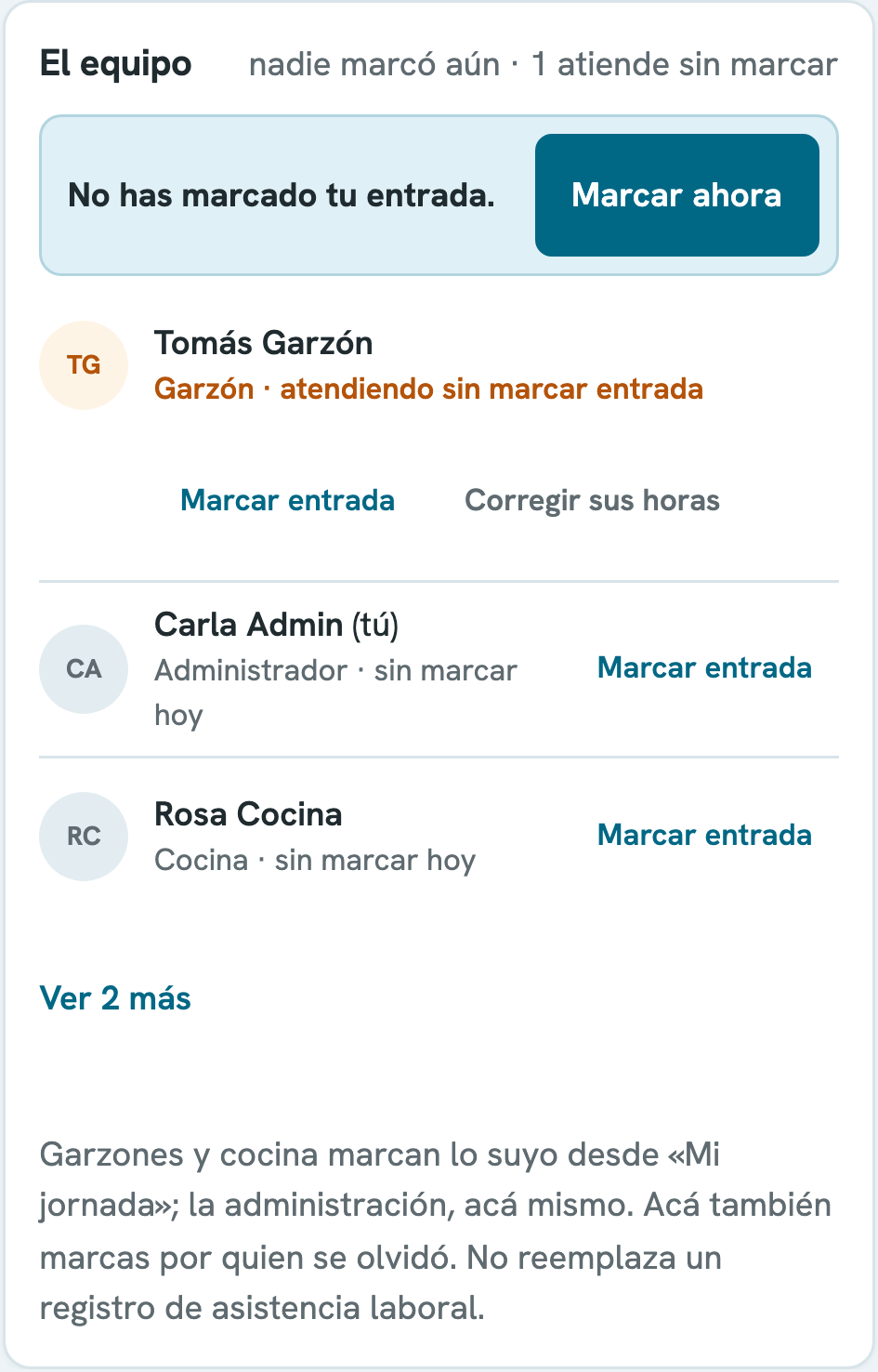 Alguien no marcó