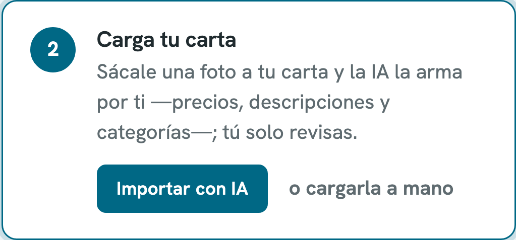 Cargas tu carta