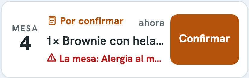 Alergia en la mesa